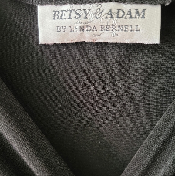 Betsy & adam black event dress medium shirt dinner wedding guest dress - Picture 3 of 3